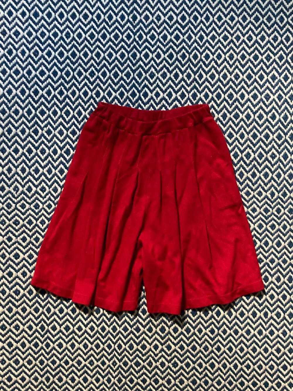 Vintage Sonia Rykiel red knitwear culottes with pockets